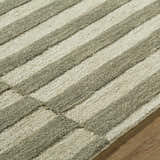 Made to Order Custom Size Idaho Broken-Striped Green Area Rug | Our PNW Home X Livabliss