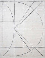 Modern Scandi High Pile Black/Ivory Architect V Area Rug