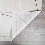 Modern Scandi High Pile Black/Ivory Architect V Area Rug