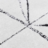 Modern Scandi High Pile Black/Ivory Architect V Area Rug