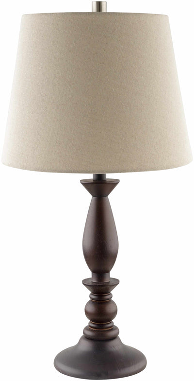 Utsunomiya Dark Brown Wood Table Lamp