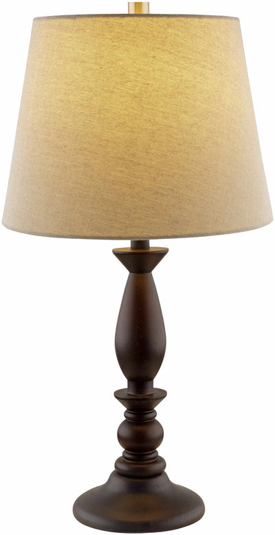 Utsunomiya Dark Brown Wood Table Lamp