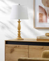 Utsunomiya Cream Wood Table Lamp