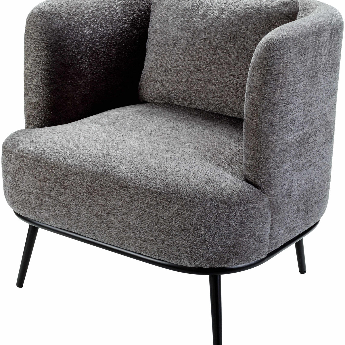 Courtisols Modern Curved Gray Accent Chair - Clearance – Boutique Rugs