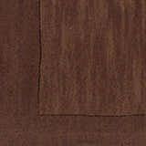 Sample Bordered Solid Brown Wool Rug