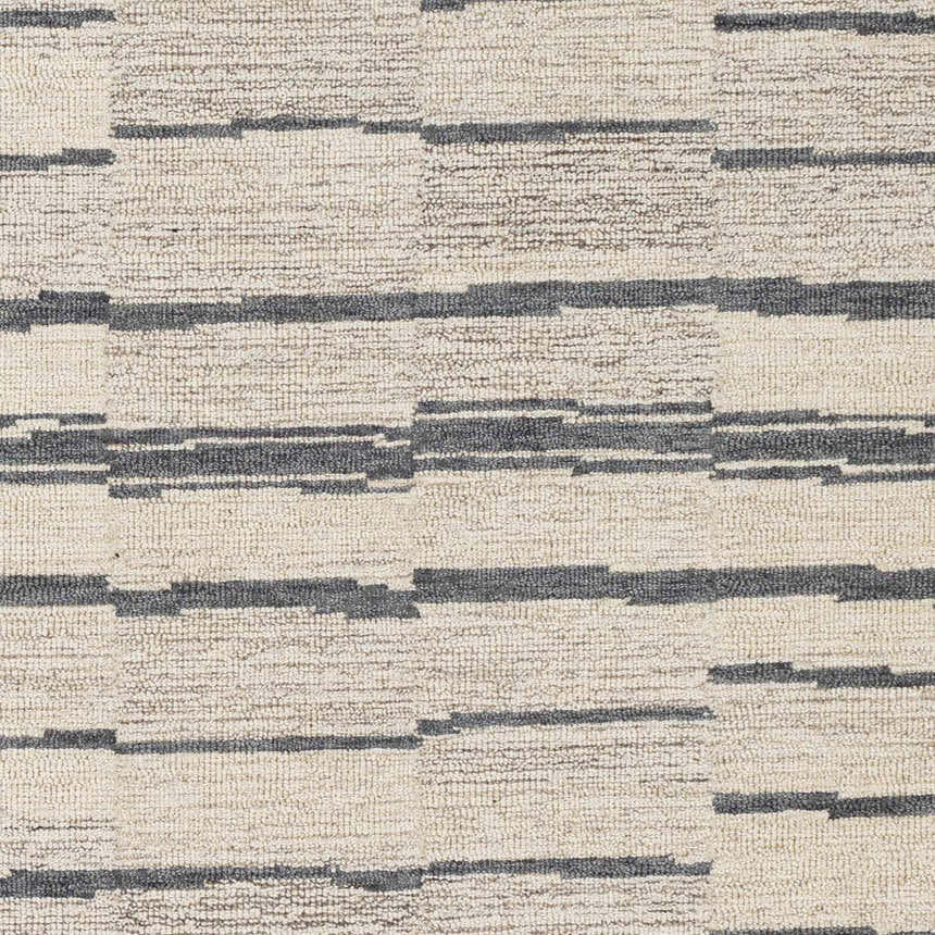 Sample Creswell Broken-Striped Hand Tufted Wool Area Rug