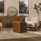 Carlyss Neutral Woven Cotton Pouf