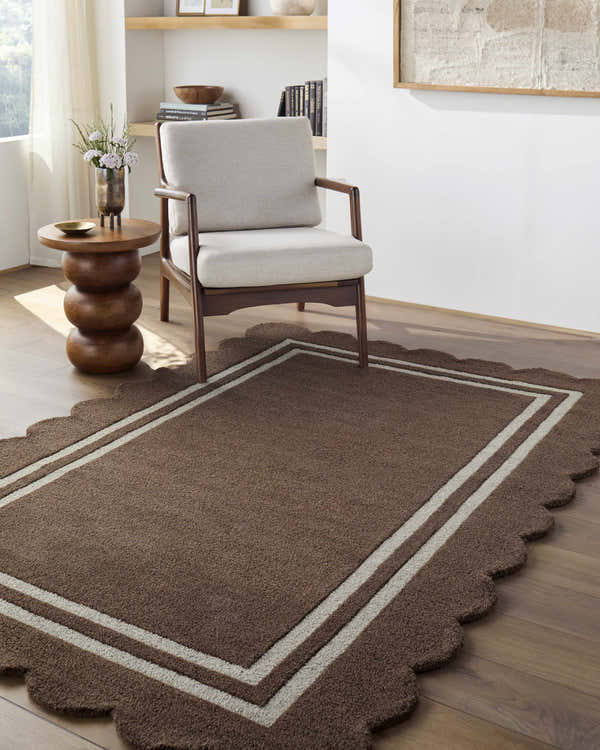 Made to Order Custom Size Chogan Chocolate Brown Area Rug