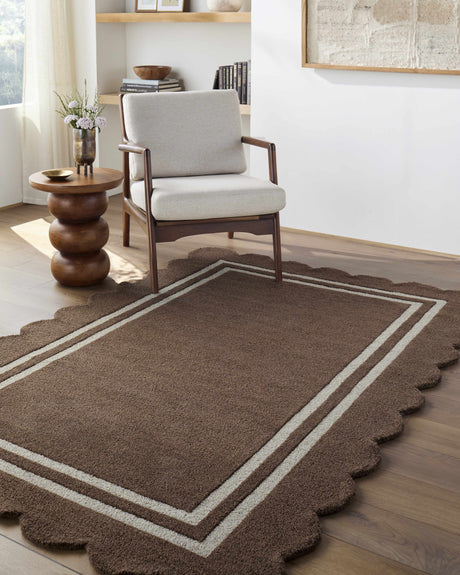 Chogan Chocolate Brown Area Rug