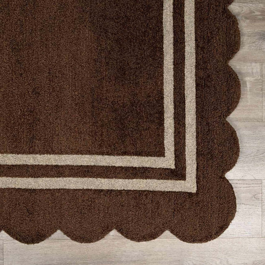 Made to Order Custom Size Chogan Chocolate Brown Area Rug