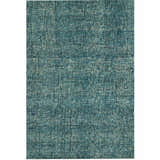 Close-up of the Dalyn Calisa CS5 Turquoise Area Rug. Hand-tufted wool rug in aqua, chestnut, ivory, light blue, and teal.