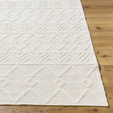 Caelum White Wool-Blend Rug