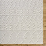 Caelum White Wool-Blend Rug