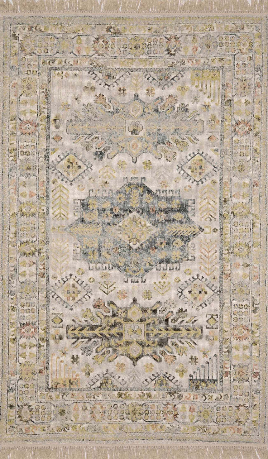 Made to Order Custom Size Chaela Ivory & Olive Area Rug