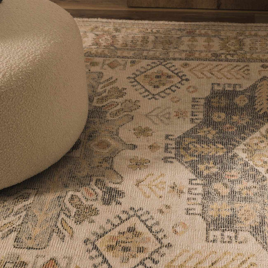 Chaela Ivory & Olive Area Rug