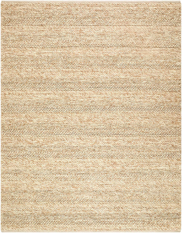 Sample Ctadqe Beige Stripe Hand Woven Wool Area Rug
