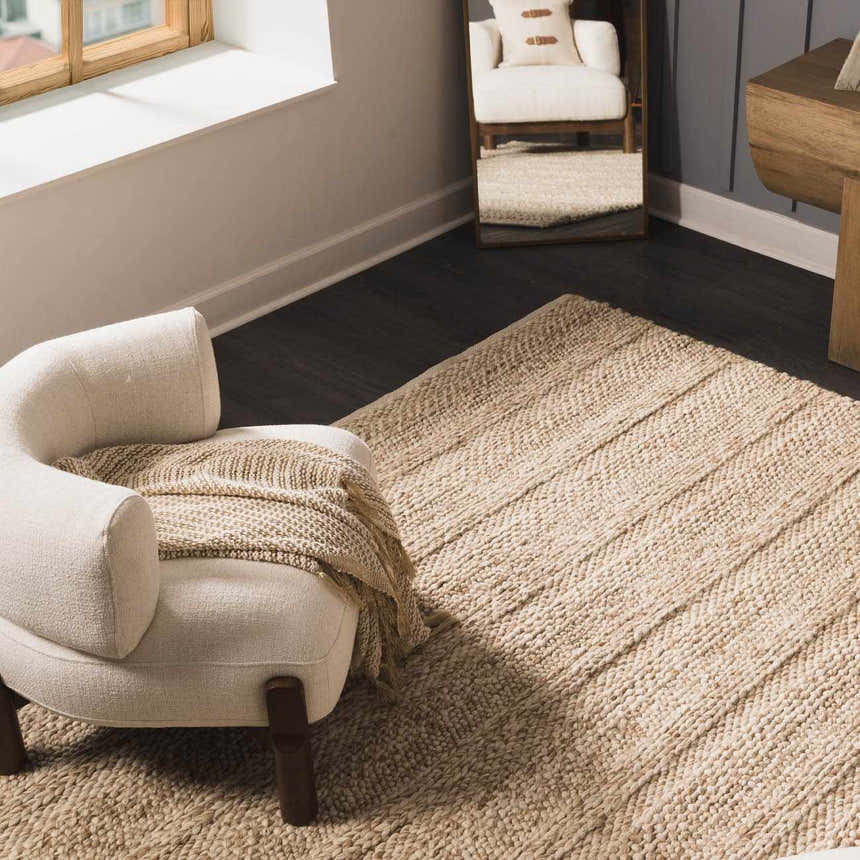 Made to Order Custom Size Clarke Dark Beige Area Rug