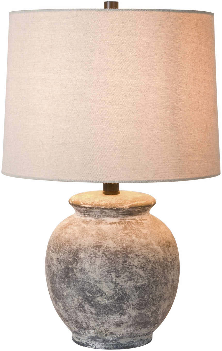 Cofrentes Traditional Gray & White Ceramic Table Lamp