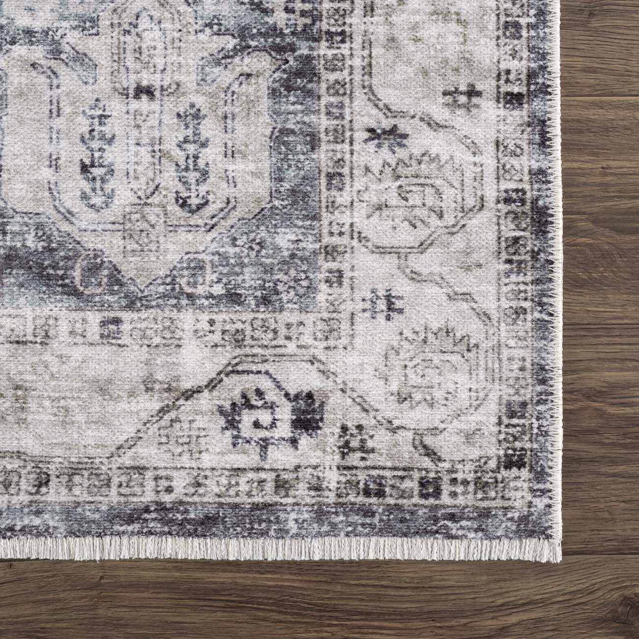 Sample Off White Holi-4602 Washable Area Rug - Clearance