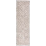 Close-up of the Dalyn Cyprus CY10 Gray Area Rug, featuring a traditional beige, ivory, and gray floral pattern.