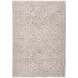 Close-up of the Dalyn Cyprus CY10 Gray Area Rug. Traditional floral pattern in beige, chestnut, ivory, and light gray tones.