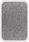 Close-up of the Chetan Charcoal outdoor rug, showing its textured charcoal and cream design with a cream border. Design-Rectangle-537