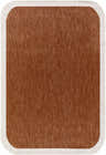 Close-up of the Chetan Brown Outdoor Rug. Shows the woven texture and cream border. Design-Rectangle-537
