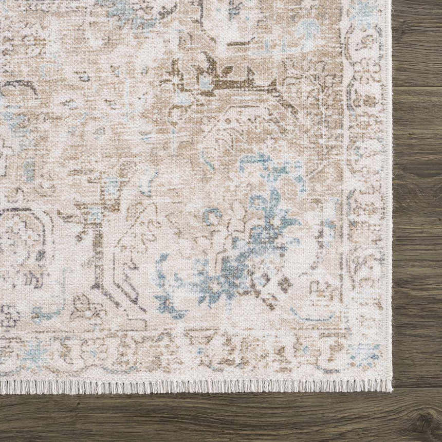 Sample Beige Holi-4600 Washable Area Rug - Clearance