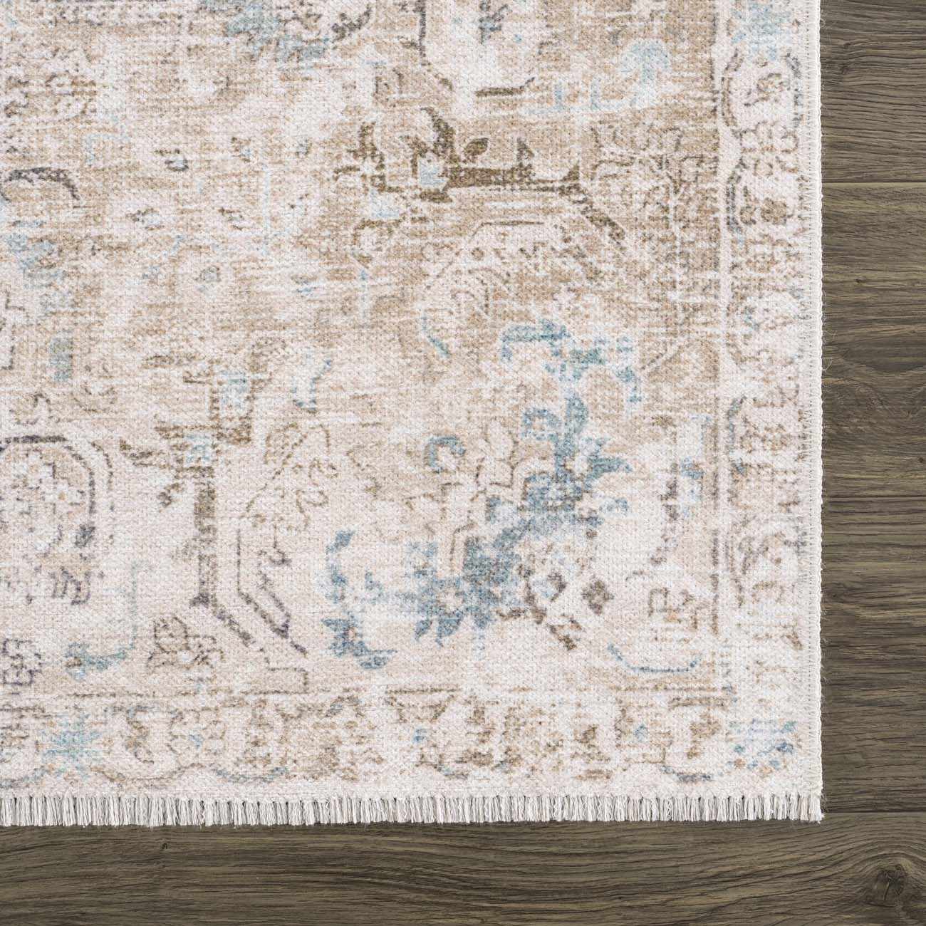 Sample Beige Holi-4600 Washable Area Rug - Clearance