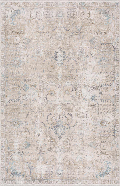 Beige Holi-4600 Washable Area Rug