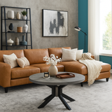 ROOT Grey Mango Wood Round Coffee Table