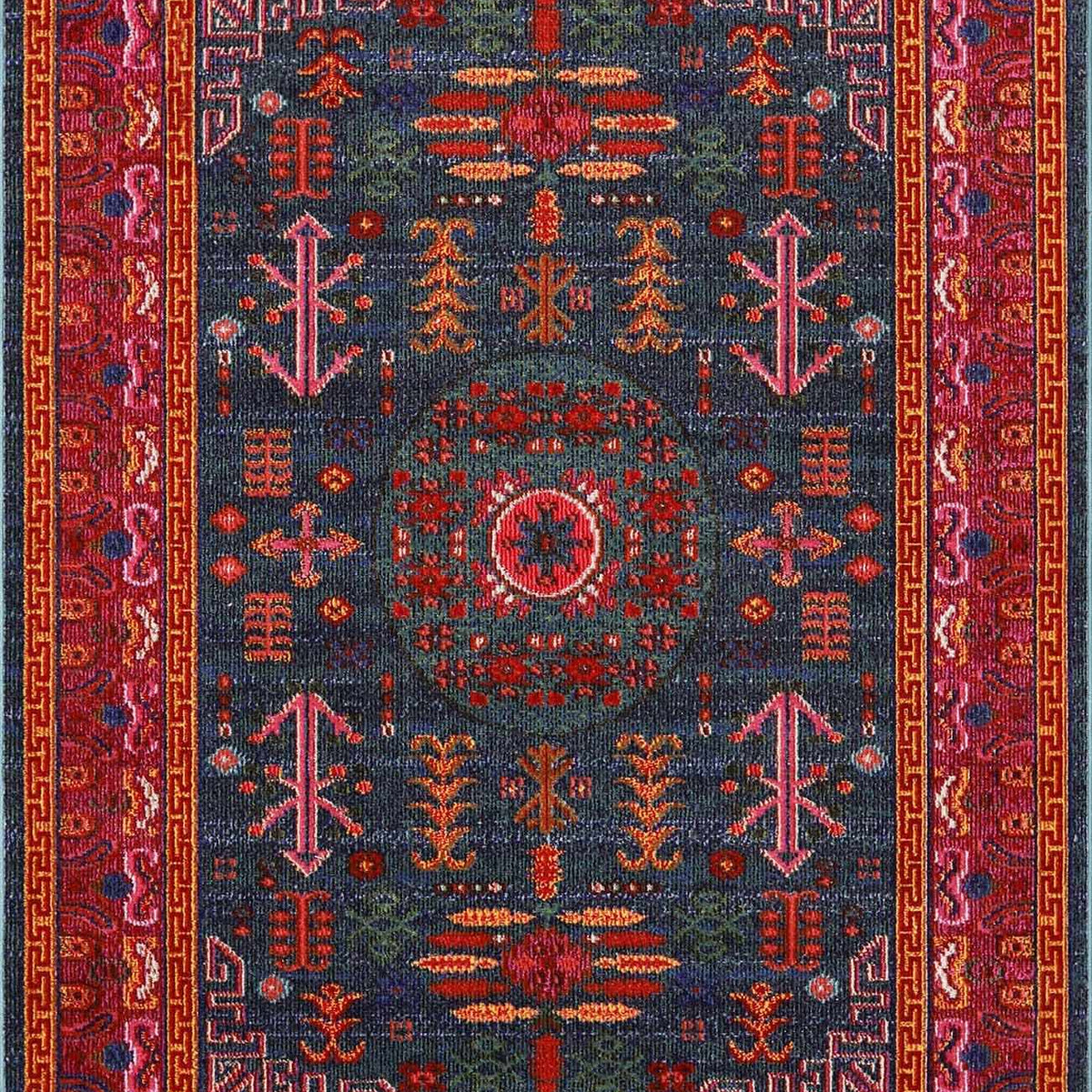 Cleveland Colorful Traditional Area Rug - Teal, Aqua, Navy – Boutique Rugs