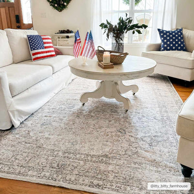 Cream Holi-2301 Washable Area Rug