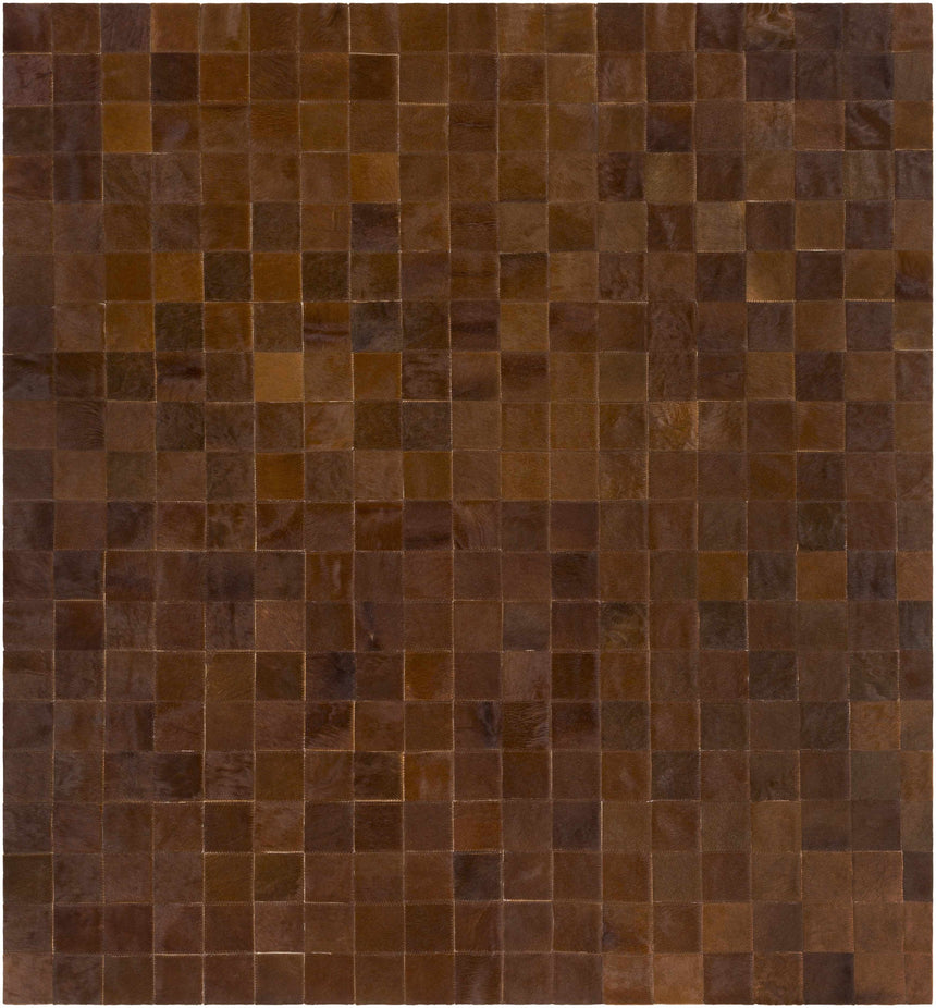Denizli Brown Hand Crafted Cut and Sew Custom Rug