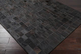 Denizli Black Hand Crafted Cut and Sew Custom Rug