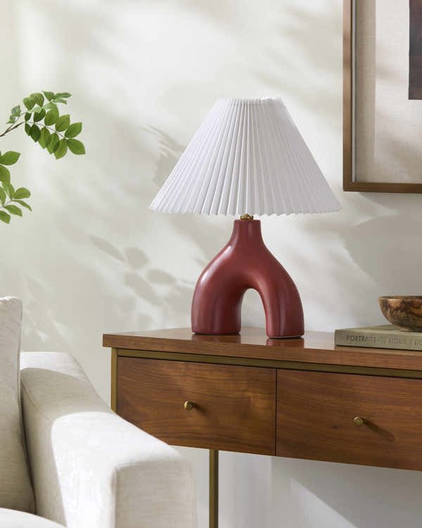 Ottenhofen Dark Red Table Lamp