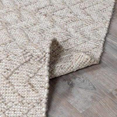 Diomede Neutral Wool&Viscose Area Rug