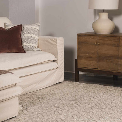 Diomede Neutral Wool&Viscose Area Rug