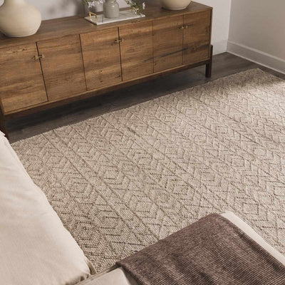 Diomede Neutral Wool&Viscose Area Rug