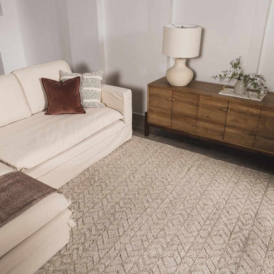 Diomede Neutral Wool&Viscose Area Rug