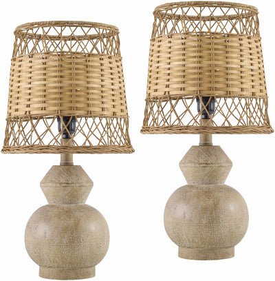 Dongobesh Rattan Dark Brown Resin Table Lamp