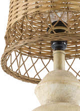 Dongobesh Rattan Brown Resin Table Lamp