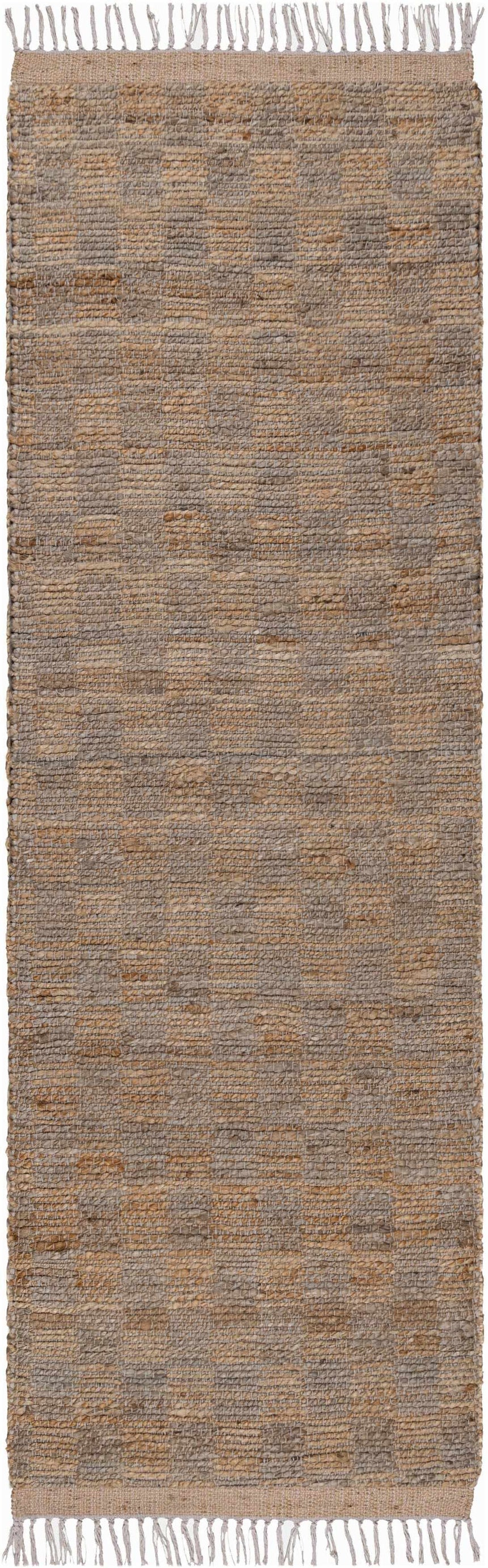 Lonut Checkered Jute Area Rug - Promo