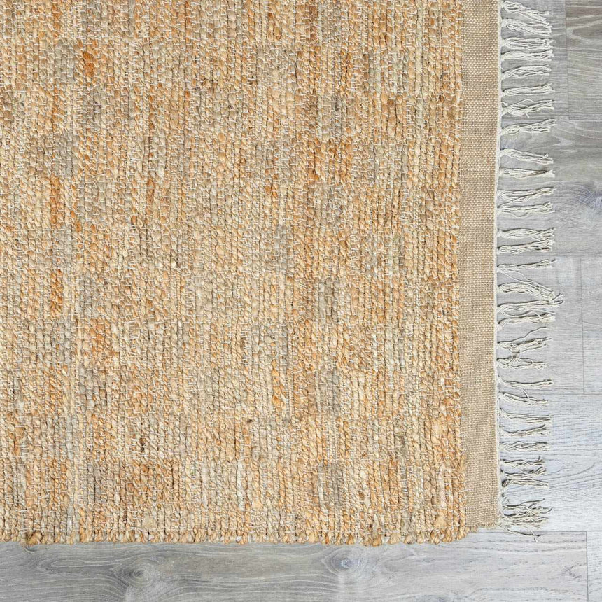 Lonut Checkered Jute Area Rug - Promo