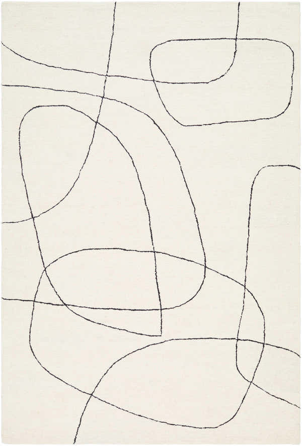 Sample Deniz Modern Off-White Wool Rug