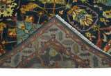 Traditional Large Design Blue, Rust and Gold Hand Knotted Multi Size wool Area Rug