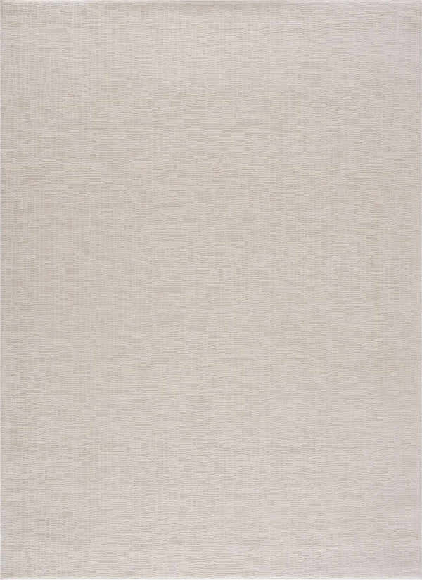 Close-up of the Leanna Cream Washable Area Rug, showing its subtle texture and soft, neutral cream and off-white colors. Design-Rectangle