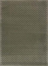 Close-up of the Gaiwan Olive Green Washable Area Rug featuring a subtle checkerboard pattern in gray green tones. Design-Rectangle