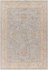 Detailed texture of Livabliss Avant Garde AVT-2371 rug. Features traditional floral pattern in dark brown, gray, mustard, and taupe. Design-Rectangle-575