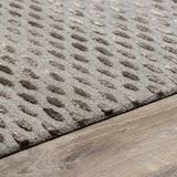 Eldersville Embossed Taupe Premium Viscose&Wool Area Rug